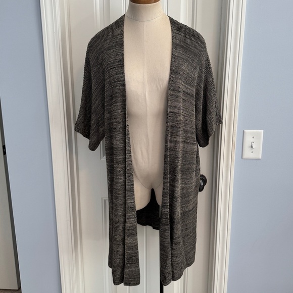 Eileen Fisher Large / XL Open Front Mid Length Cardigan ~ Minimalist Layering - Picture 1 of 8
